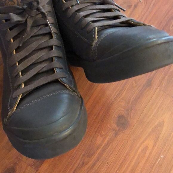 Diesel Nentish gray leather high top zip around sneaker. Size 8. - Picture 5 of 9